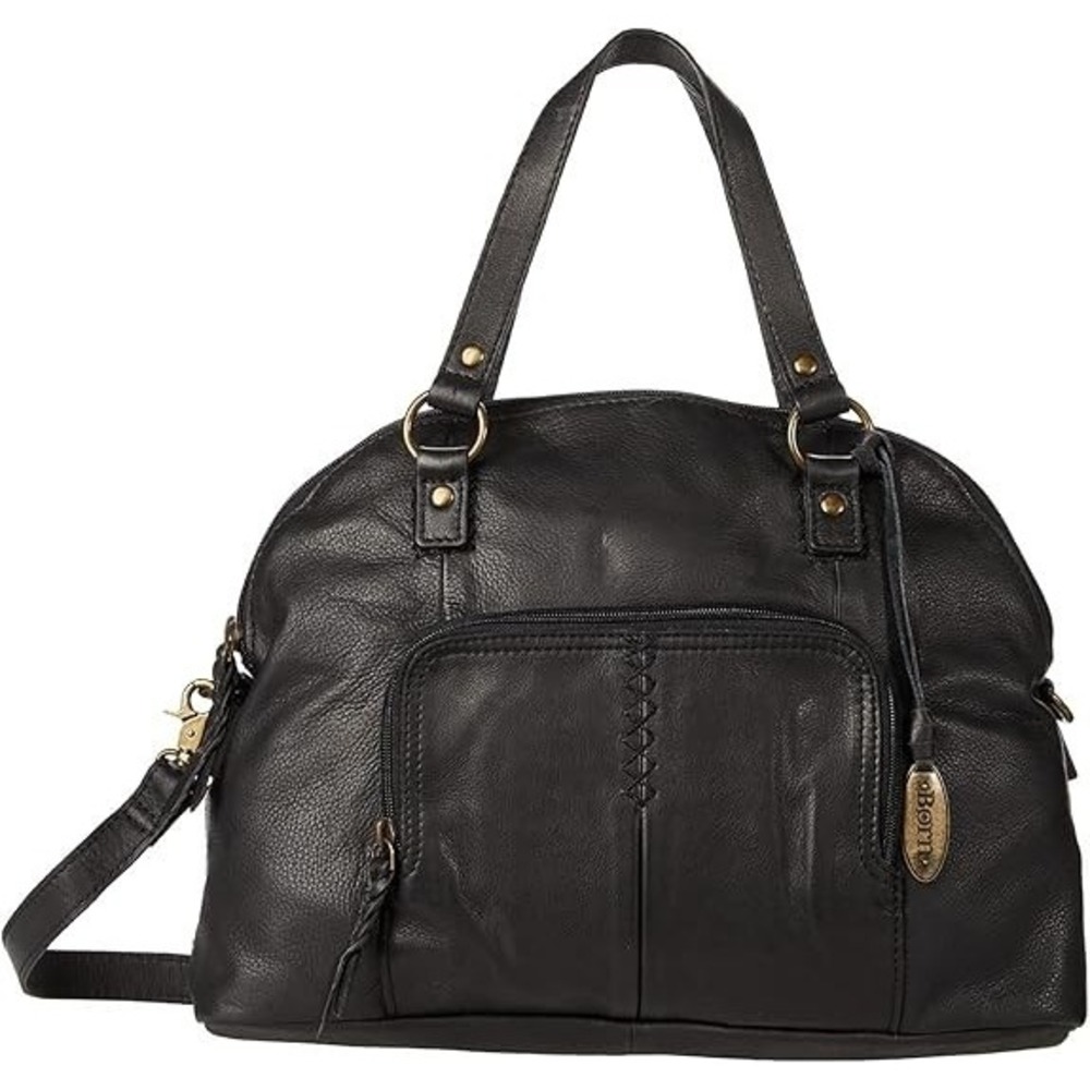 Børn Canterton Satchel Organizer Genuine Leather Handbag Black New w Tags